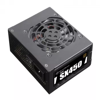 SilverStone SST-SX450-B - fonte de alimentação (interna) - ATX12V 2.4/ SFX12V - 80 PLUS Bronze - AC 90-265 V - 450 Watt - PFC ativo - preto