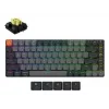 Teclado mecânico Keychron K3X-B4 — 75% Low-Profile, com fios e Bluetooth 5.2, USB-C, iluminação RGB, cinzento, bateria até 124 h