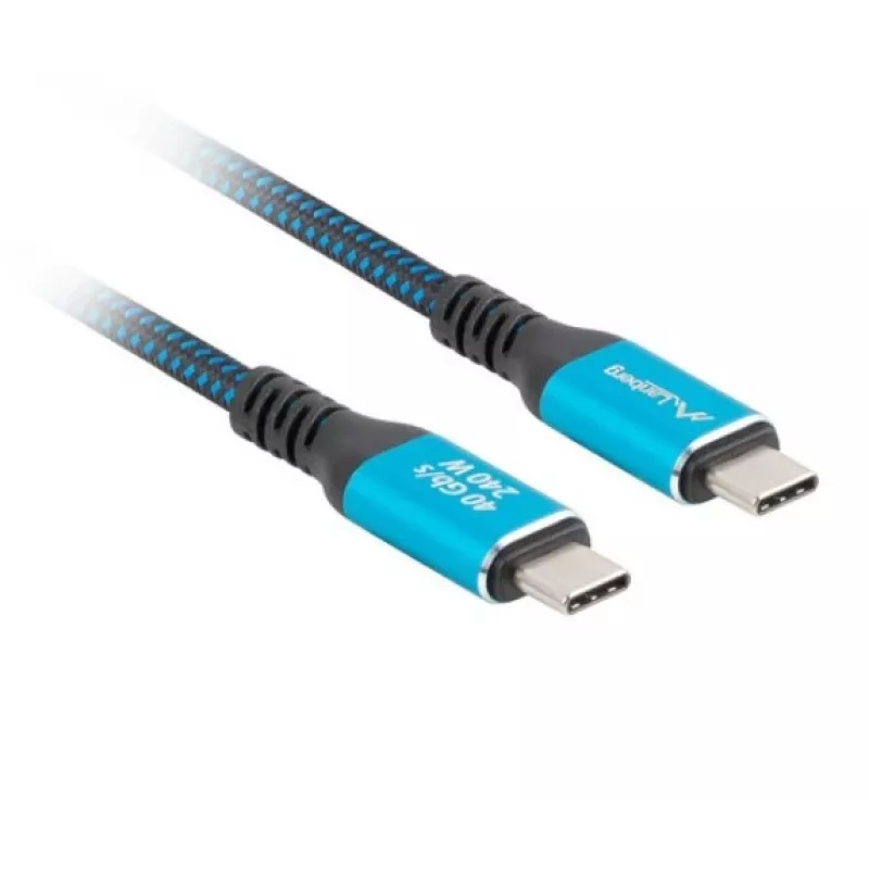 Cabo USB-C para USB-C LANBERG CA-CMCM-45CU-0020-BK, 240 W PD, 8K@60Hz, 2,0 m