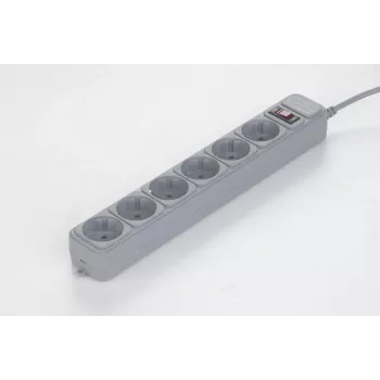 Proteção contra sobretensões Gembird SPG6-B-10C, 6 tomadas Schuko, 3 m, cinzento