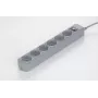 Proteção contra sobretensões Gembird SPG6-B-10C, 6 tomadas Schuko, 3 m, cinzento