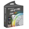 Sharkoon Shark Blades PWM RGB ventoinha de caixa de 120 mm, 400–1400 rpm, branca