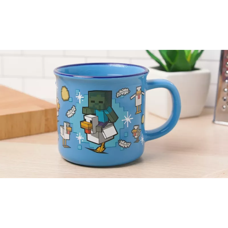 Caneca com mudança de calor Chicken Jockey Minecraft Paladone