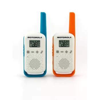 Motorola Talkabout T42 – walkie-talkie, pack de 2 (laranja-azul)
