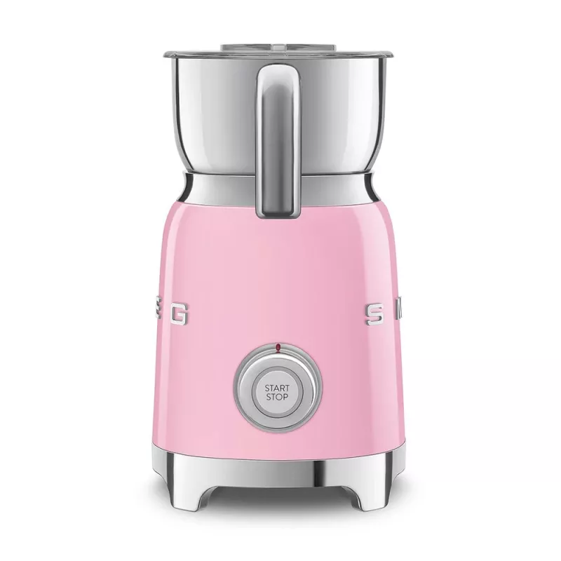 Espumador de leite automático Smeg MFF11PKEU rosa aço inoxidável 500W