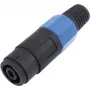 Acoplador de cabo de altifalante Omnitronic 30203530 de 4 pinos para extensão e ligação de cabos de altifalante