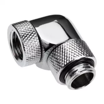 Alphacool Eiszapfen Connector Series - adaptador de montagem angular para sistema de refrigeração líquida - níquel prateado