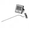 Termómetro alimentar GEFU sonda digital 0–250 °C, aço inoxidável, sensor de 16 cm