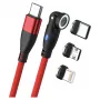 Cabo USB RealPower MagneticCharge 100 1 m USB-C Vermelho Carregamento rápido