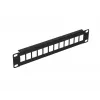 Patch panel Extralink 12 portas UTP caixa metálica 10 polegadas, preto