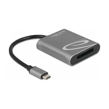 Leitor de cartões DeLOCK 91741 USB 3.2 Gen 1 Type-C preto cinzento