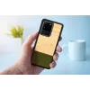Capa para telemóvel Man and Wood Galaxy S20 Ultra bambu preto — parte traseira protetora, aplicação natural de bambu