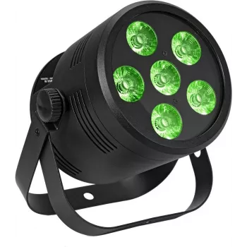 Luz de palco LED Par EUROLITE Silent Par 6 QCL Floor RGBW 6x4W, projetor PAR compacto de chão