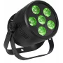 Luz de palco LED Par EUROLITE Silent Par 6 QCL Floor RGBW 6x4W, projetor PAR compacto de chão