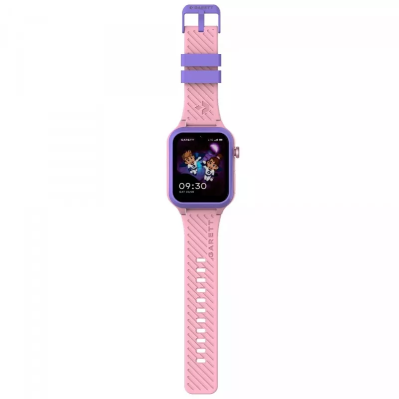 Smartwatch Garett Kids Essa 2 4G rosa — relógio infantil com GPS, função de chamada, SOS