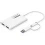 ROLINE Adaptador de ecrã USB Type-C A - Dual DP 4K60 macho/fêmea - Adaptador - Digital/Dados (12.03.3207)