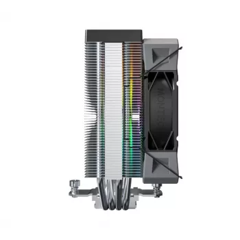 Dissipador de ar Montech NX400 ARGB, ventoinha de 120 mm, FDB, 800–1950 rpm, TDP 270 W, preto