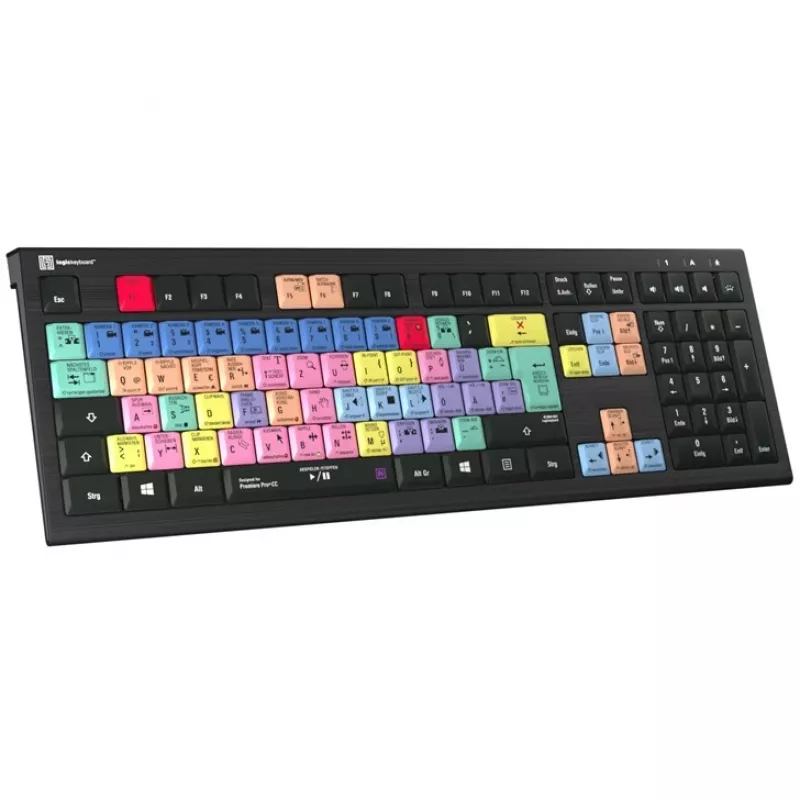 Logickeyboard Adobe Premiere Pro CC ASTRA 2 Teclado retroiluminado Alemão (LKB-PPROCC-A2PC-DE)
