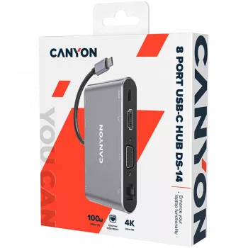 Canyon DS-14 - Docking station - USB-C - VGA, HDMI