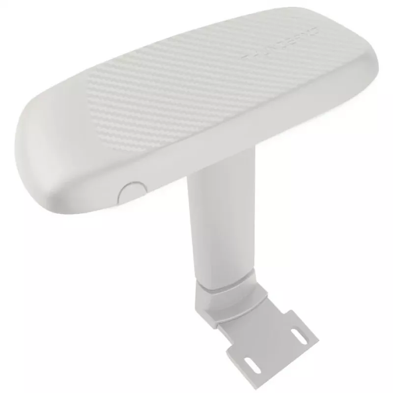 Cadeira de escritório ergonómica thunder x3 TEGC-3073102.B1 — estofamento branco e azul, braços ajustáveis, encosto alto