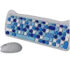Conjunto de teclado e rato sem fios CANYON HSET-W6 Kitty Edition AAA AA azul