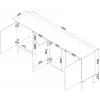 Cómoda Cama INSERTO 3D1W 190x40x80 caxemira + LED