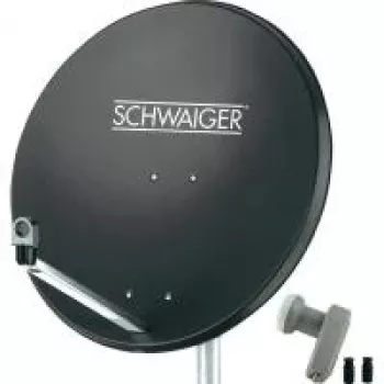 Antena parabólica SCHWAIGER SPI9961SET2 80 cm com LNB Twin para 2 participantes