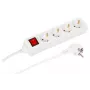 Extensão elétrica Microconnect MC-GRU0043WS 3 m 4 tomadas AC interior Branco