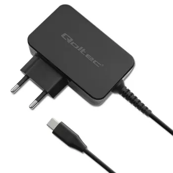 Carregador Qoltec 52386 GaN POWER PRO | 1xUSB-C | 65W | 5-20V | 3-3,25A | preto