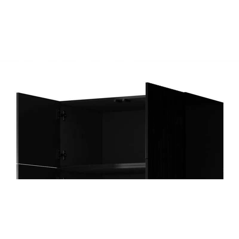 Roupeiro cama meble PAFOS 2D BASE 90×55,5×45 cm Preto mate, estrutura com 2 portas
