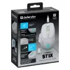 Rato sem fios DEFENDER Stix GM-009 RF — ótico 3200 DPI, 6 botões, ambidestro, USB RF, a pilhas, branco