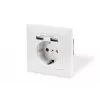 Tomada de segurança para montagem encastrada Digitus DA-70613 com 2 portas USB