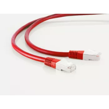 S/CONN Cat 6 S/FTP 0,25 m cabo de rede vermelho RJ-45 dourado