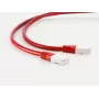 S/CONN Cat 6 S/FTP 0,25 m cabo de rede vermelho RJ-45 dourado