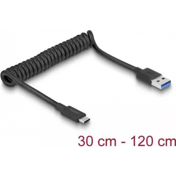 Cabo USB DeLOCK 85349 USB 3.2 Gen 2 1,2 m USB A USB C preto