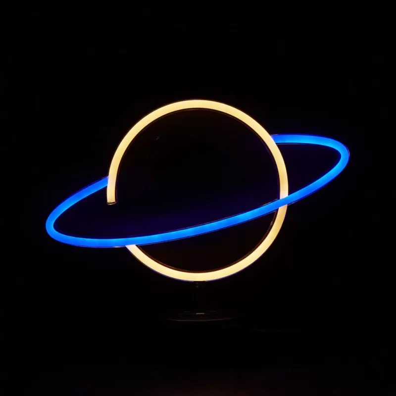 Lâmpada LED decorativa Manta SNL38BLT Style Neon Lights planeta