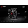 SAVIO BLADE X1 conjunto de ventoinhas, 3 x 120 mm, PWM de 4 pinos, preto