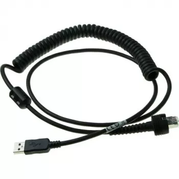 Datalogic - cabo USB - USB - IP67 - 2,4 m - espiral - para PowerScan PD9630-DC, PD9630-HP, PD9630-SR, PM9600