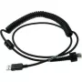Datalogic - cabo USB - USB - IP67 - 2,4 m - espiral - para PowerScan PD9630-DC, PD9630-HP, PD9630-SR, PM9600