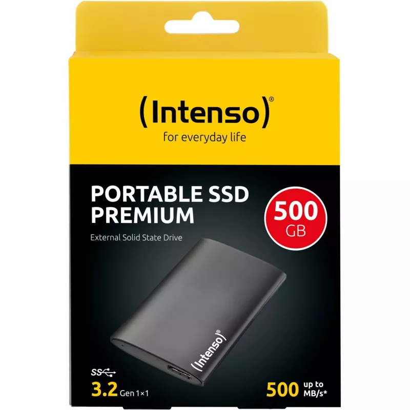 SSD externo Premium 500 GB (preto, USB-A 3.2 Gen 1 (5 Gbit/s))