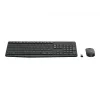 Conjunto de teclado e rato sem fios Logitech MK235 Tamanho completo Cinzento