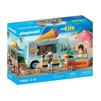 Conjunto de jogo PLAYMOBIL carrinha de gelados e surfshop 71904 com figuras