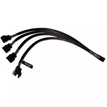 Alphacool 18683 - cabo divisor RGB - plástico - preto - 4 pinos - 300 mm - 1 unid.