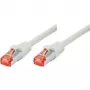 Tecline exertis Connect - cabo de rede - RJ-45 (macho) para RJ-45 (macho) - 10 m - cabo SSTP - CAT 6 - isento de halogéneos - cinzento (71510)