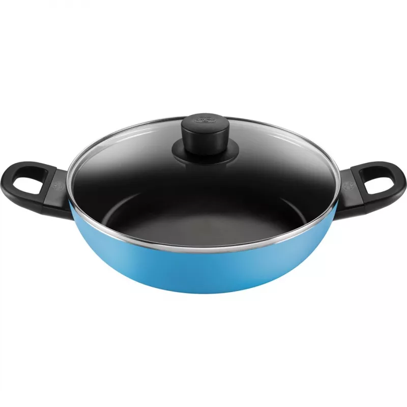 Frigideira funda Ballarini CAPRERA 28 cm com tampa, azul