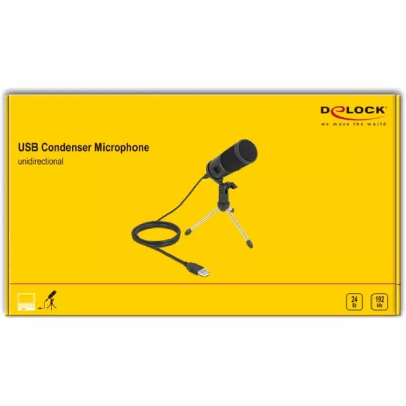 Delock - Microfone - USB - preto (66832)