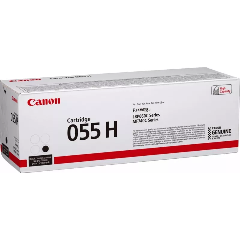 Cartucho de toner Canon 055H 1 unid. Original preto