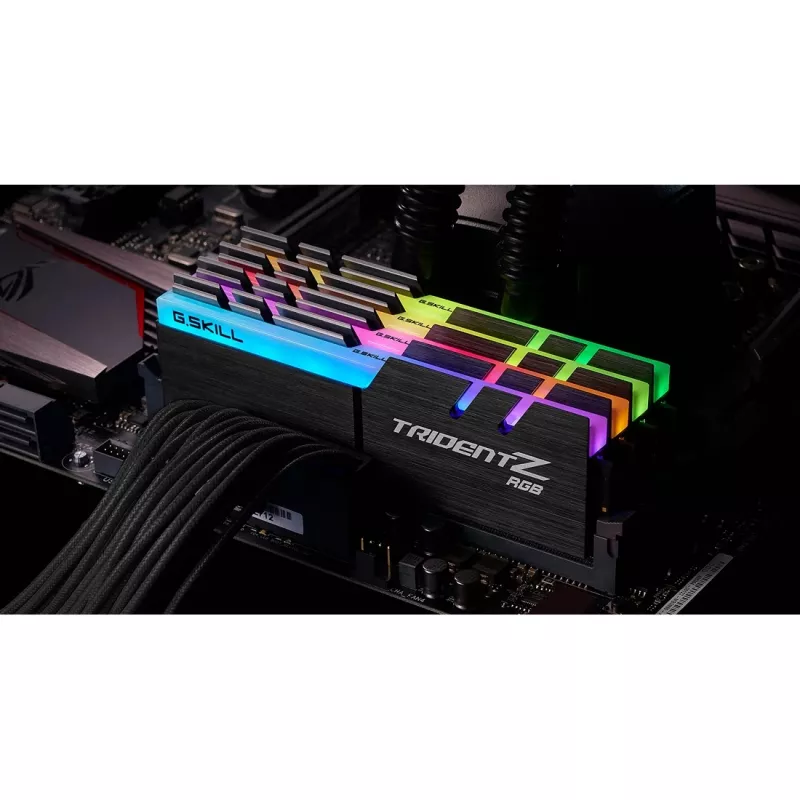 DIMM 32 GB DDR4-3600 (4x 8 GB) Quad-Kit, memória preta, F4-3600C16Q-32GTZRC, Trident Z RGB, INTEL XMP