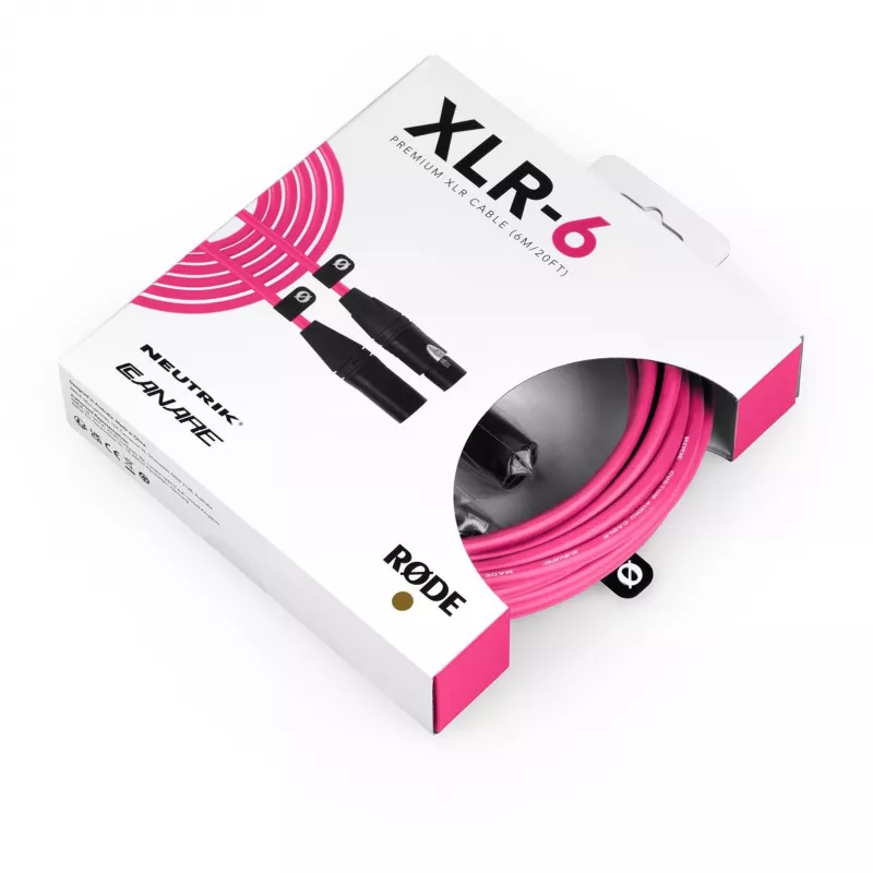 RØDE Cabo de áudio XLR-6 6 m rosa
