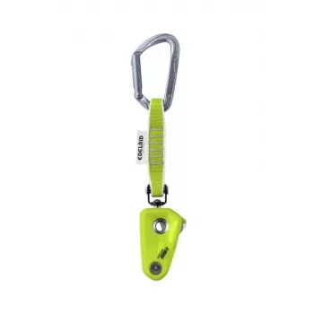 Dispositivo de escalada em aço Edelrid OHM verde, diâmetro de corda 8,9 mm, 450 g